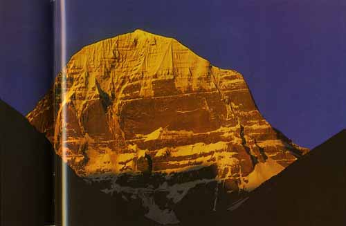 
Mount Kailash North face at sunset - Trekking in Himalayas book
